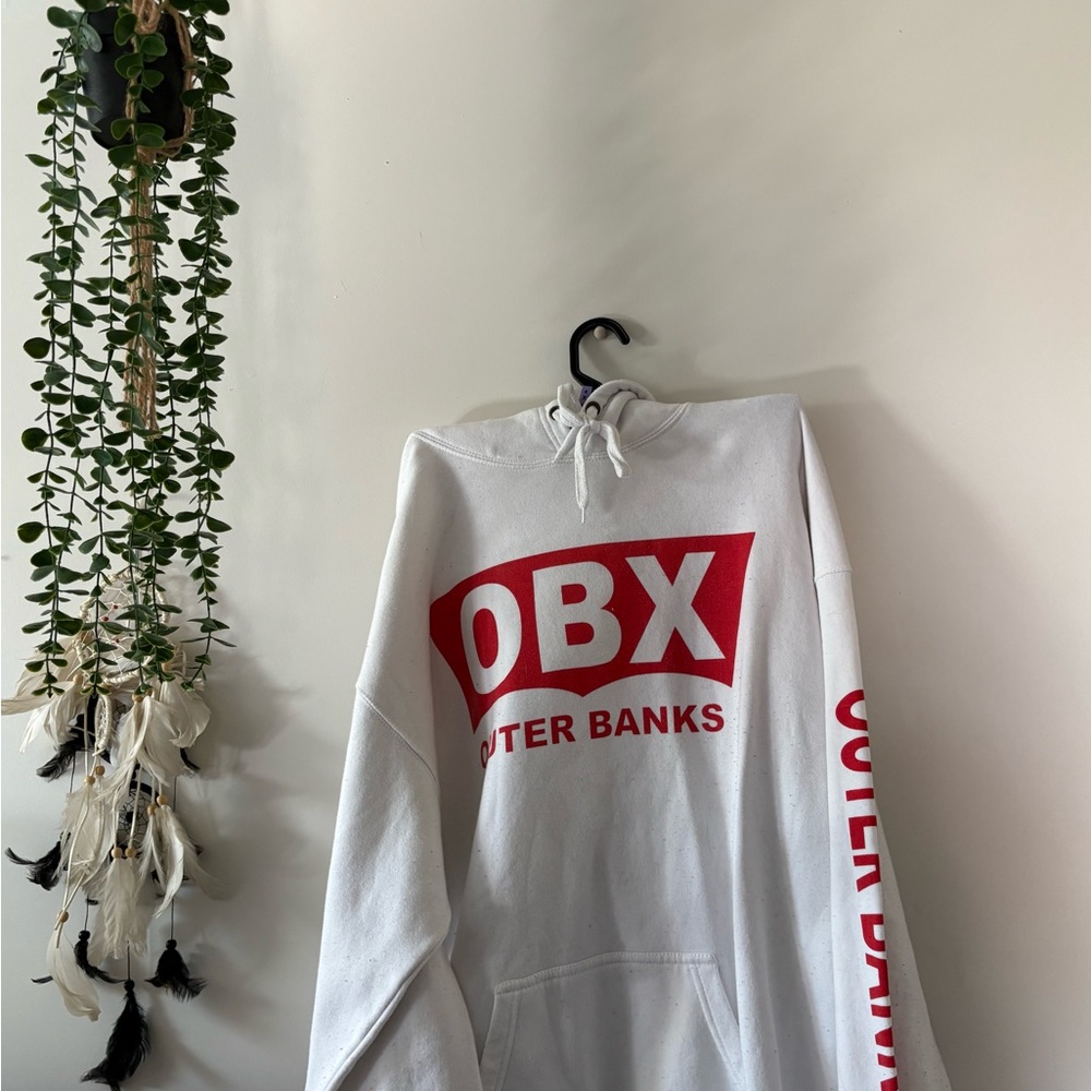 White OBX Outer Banks Hoodie